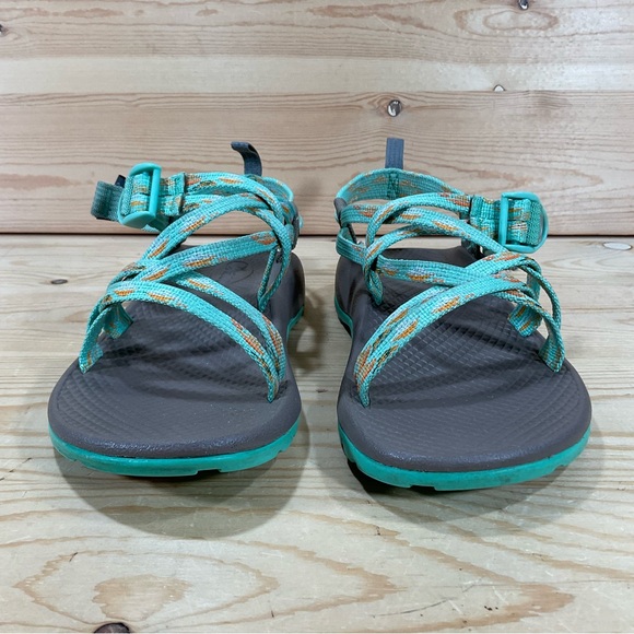Chaco ZX1 Classic Ecotread Waterproof Sandals 
J180268
Youth Size 3
Green Orange - Picture 3 of 6